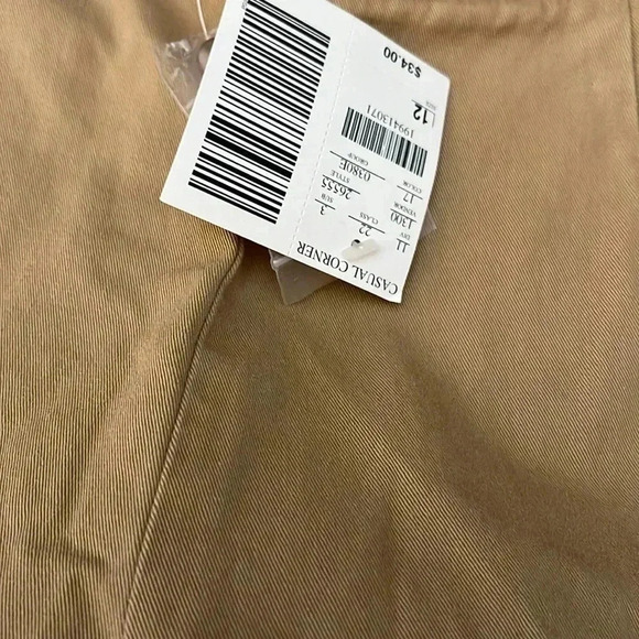 Casual Corner Khaki Ankle pant Size 12 - Picture 4 of 4